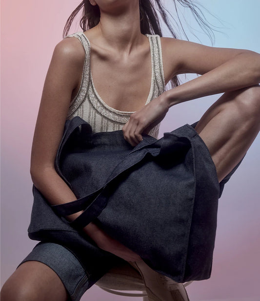 COOZO-Kimood Lge. Recycled Flat-Bottom Shop. Bag