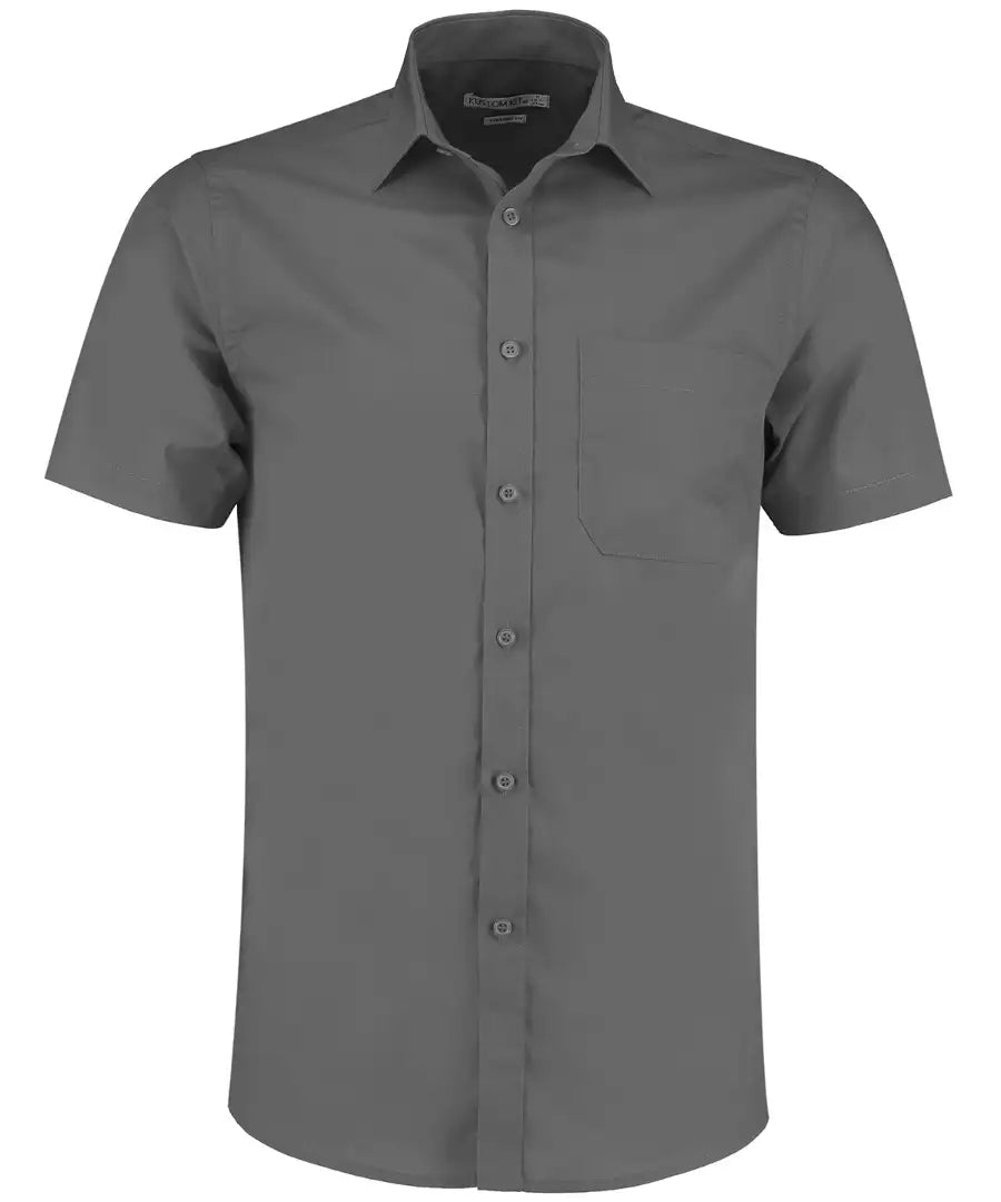 Kustom Kit Tailored Fit Short Sleeve Poplin Shirt KK141 - COOZO