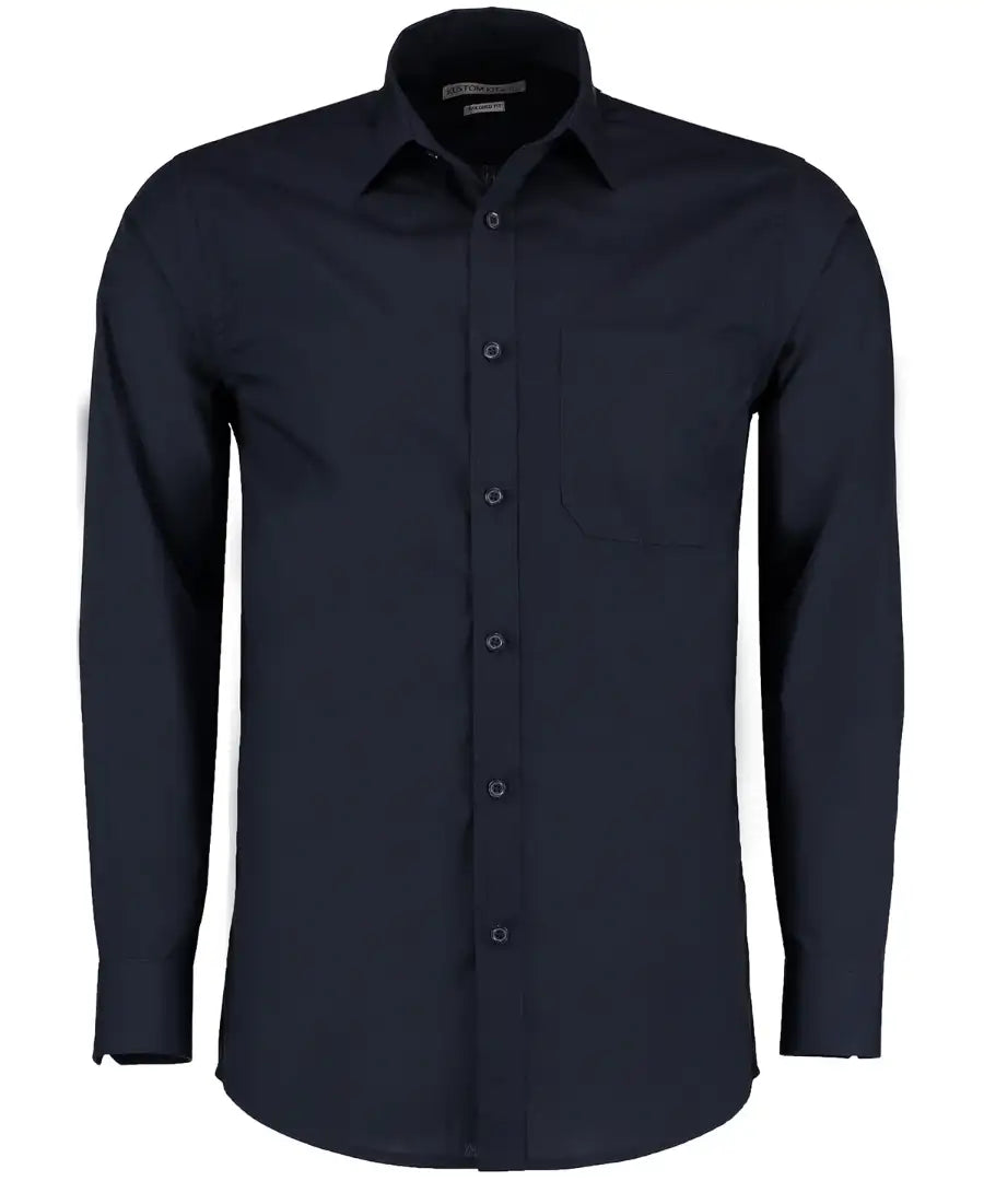 Kustom Kit Tailored Fit Long Sleeve Poplin Shirt Main color KK142 - COOZO