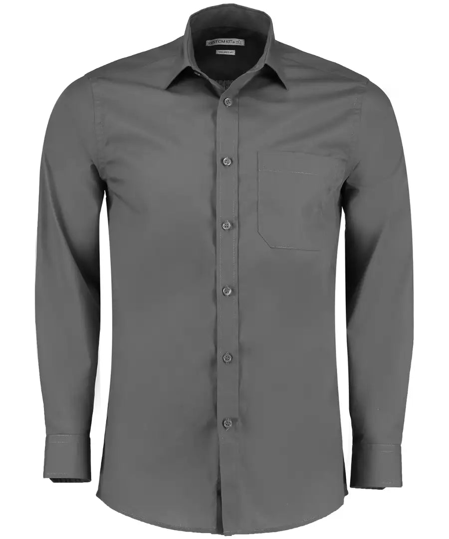 Kustom Kit Tailored Fit Long Sleeve Poplin Shirt Other color KK142 - COOZO