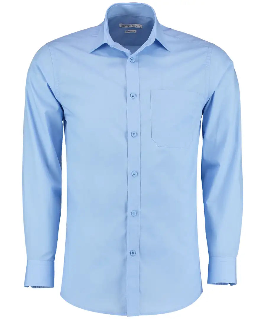 Kustom Kit Tailored Fit Long Sleeve Poplin Shirt Other color KK142 - COOZO