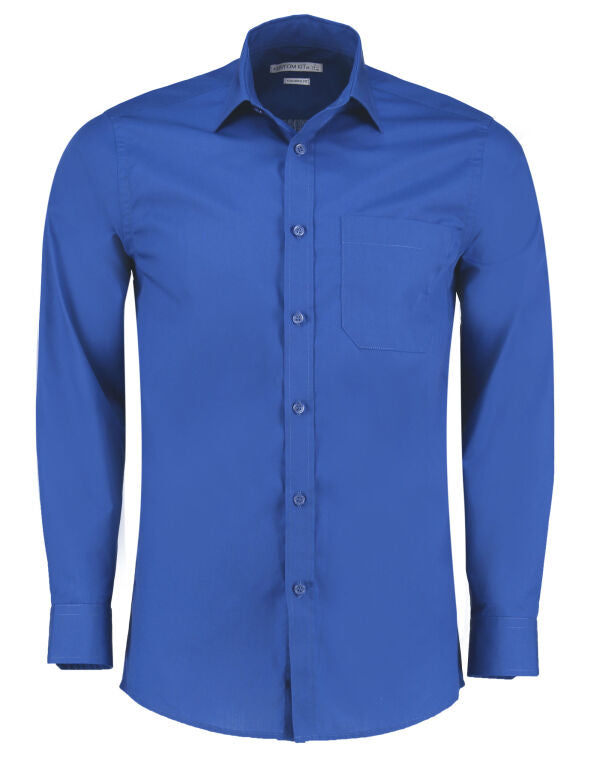 Kustom Kit Tailored Fit Long Sleeve Poplin Shirt Main color KK142 - COOZO