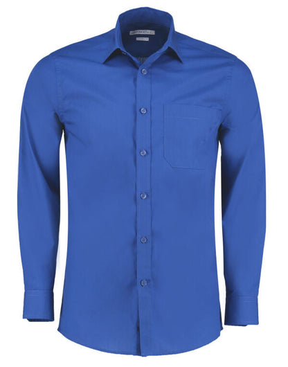 Kustom Kit Tailored Fit Long Sleeve Poplin Shirt Main color KK142 - COOZO