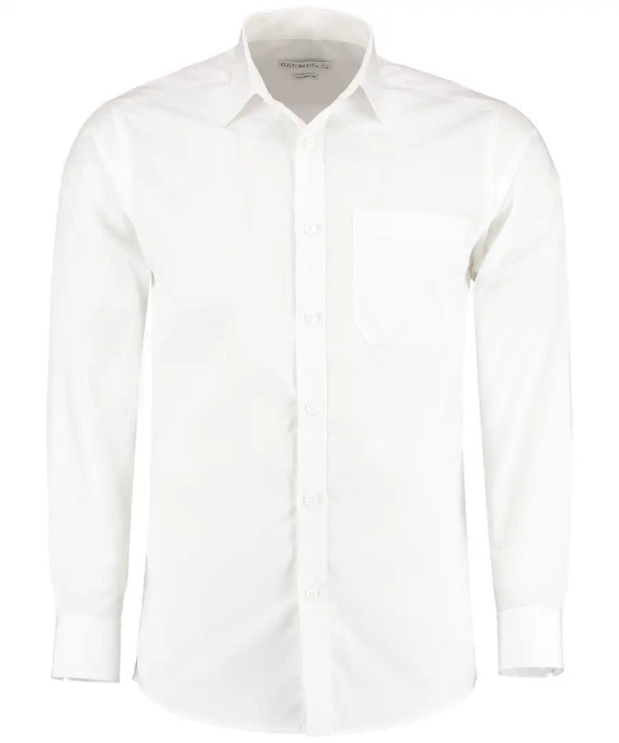 Kustom Kit Tailored Fit Long Sleeve Poplin Shirt Main color KK142 - COOZO