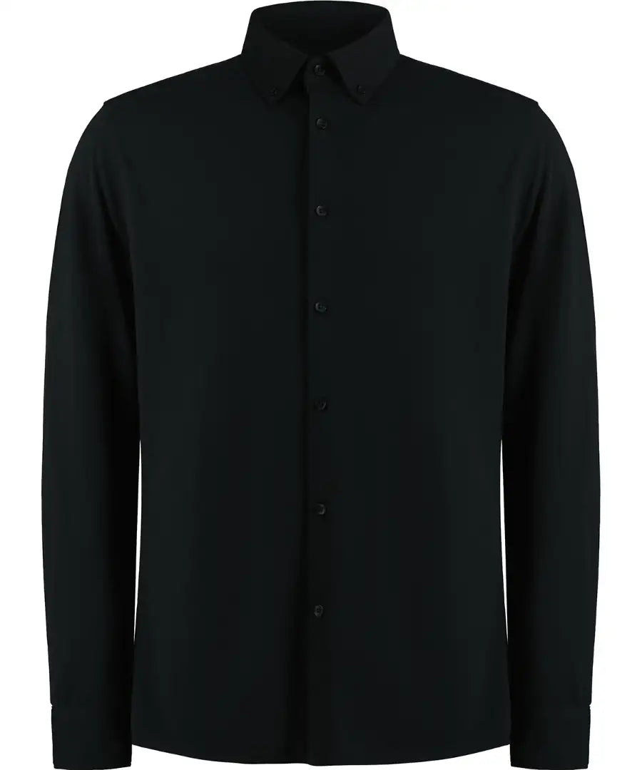Kustom Kit Tailored Fit Superwash 60 Pique Long Sleeve Shirt KK143 - COOZO