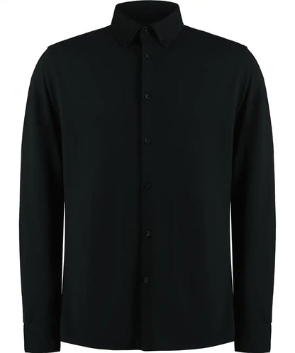 Kustom Kit Tailored Fit Superwash 60 Pique Long Sleeve Shirt KK143 - COOZO