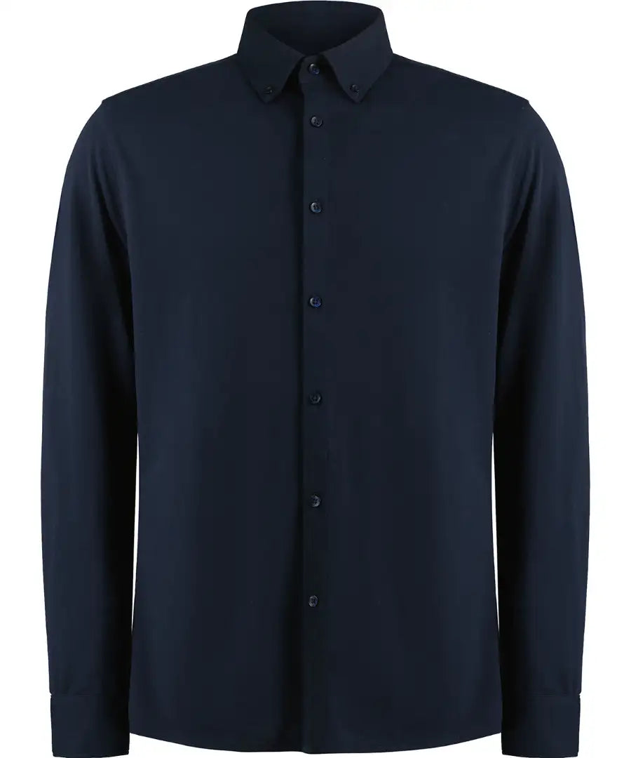 Kustom Kit Tailored Fit Superwash 60 Pique Long Sleeve Shirt KK143 - COOZO