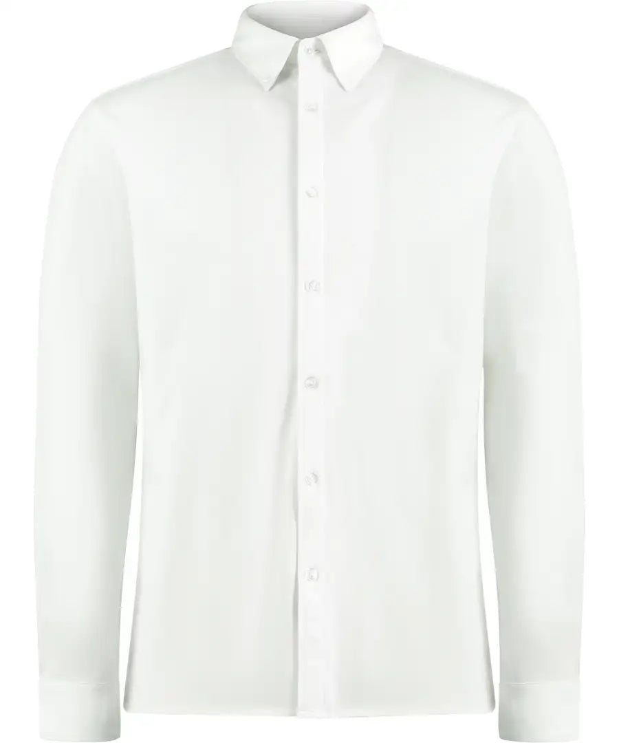 Kustom Kit Tailored Fit Superwash 60 Pique Long Sleeve Shirt KK143 - COOZO