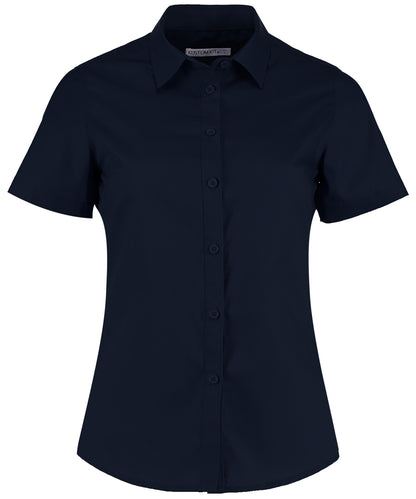 Kustom Kit KK241 Tailored Fit Short Sleeve Poplin Shirt Fused soft stand-up collar - COOZO