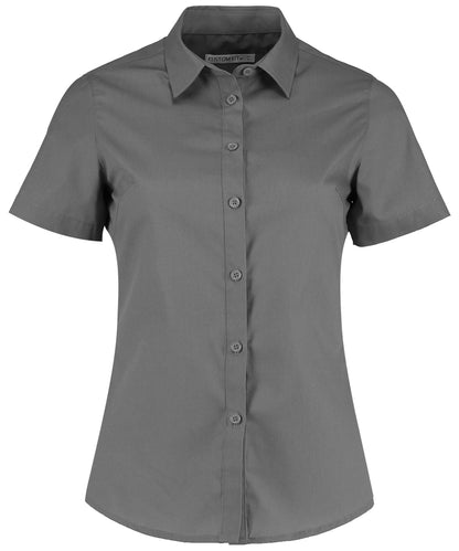 Kustom Kit KK241 Tailored Fit Short Sleeve Poplin Shirt Fused soft stand-up collar - COOZO