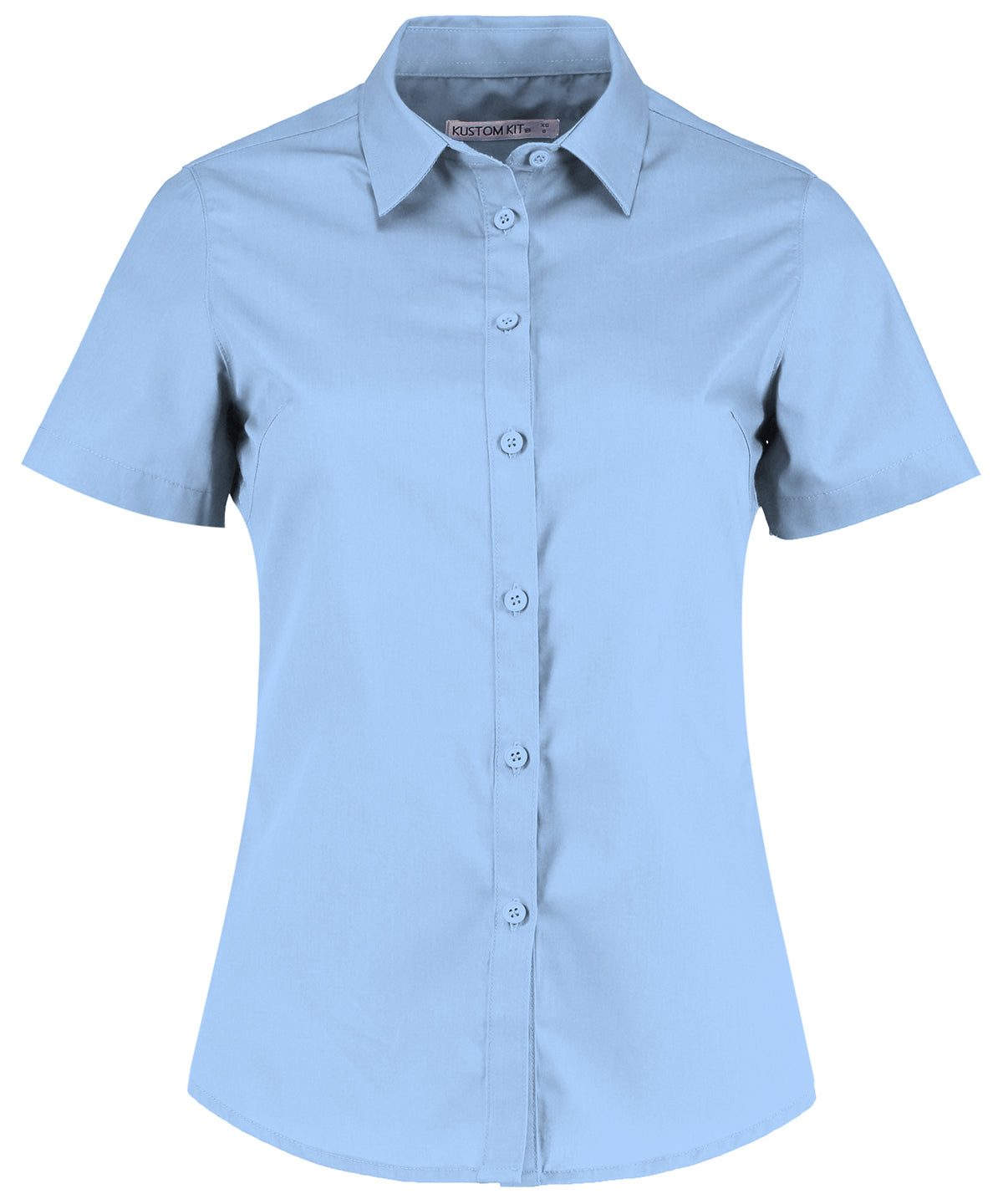 Kustom Kit KK241 Tailored Fit Short Sleeve Poplin Shirt Fused soft stand-up collar - COOZO