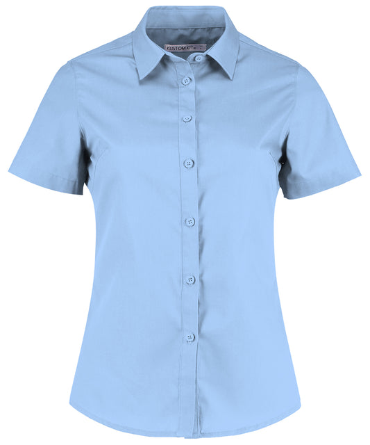 Kustom Kit KK241 Tailored Fit Short Sleeve Poplin Shirt Fused soft stand-up collar - COOZO