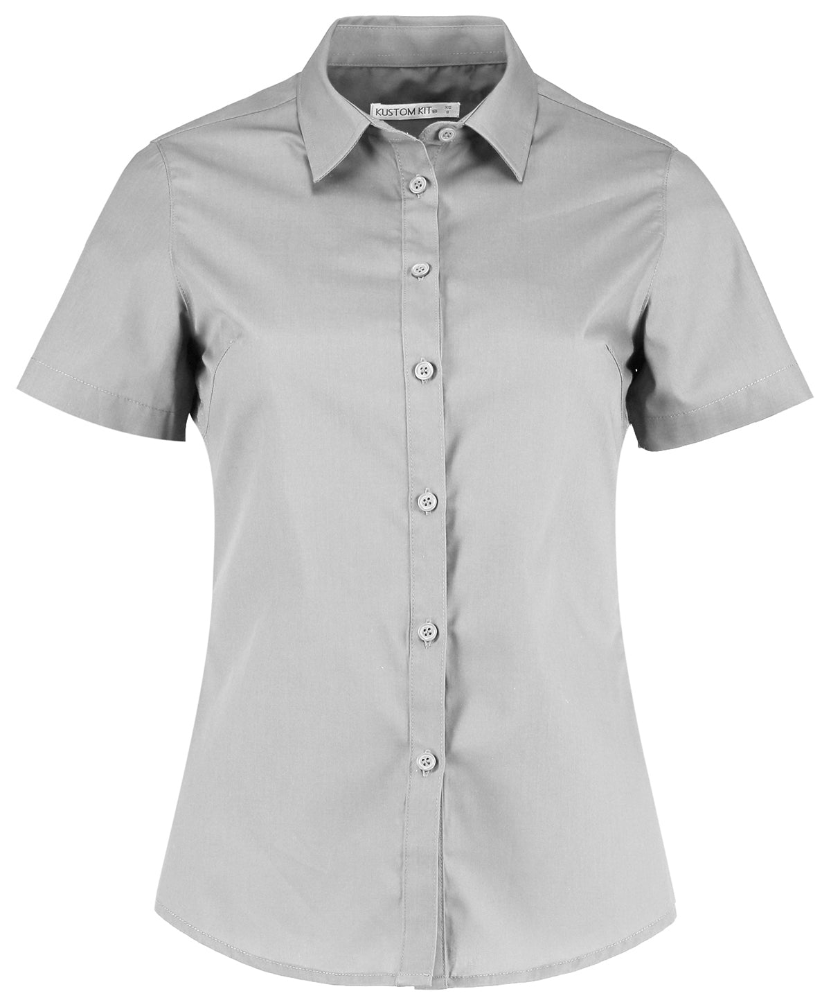 Kustom Kit KK241 Tailored Fit Short Sleeve Poplin Shirt Fused soft stand-up collar - COOZO