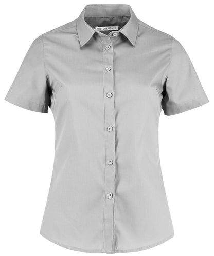 Kustom Kit KK241 Tailored Fit Short Sleeve Poplin Shirt Fused soft stand-up collar - COOZO