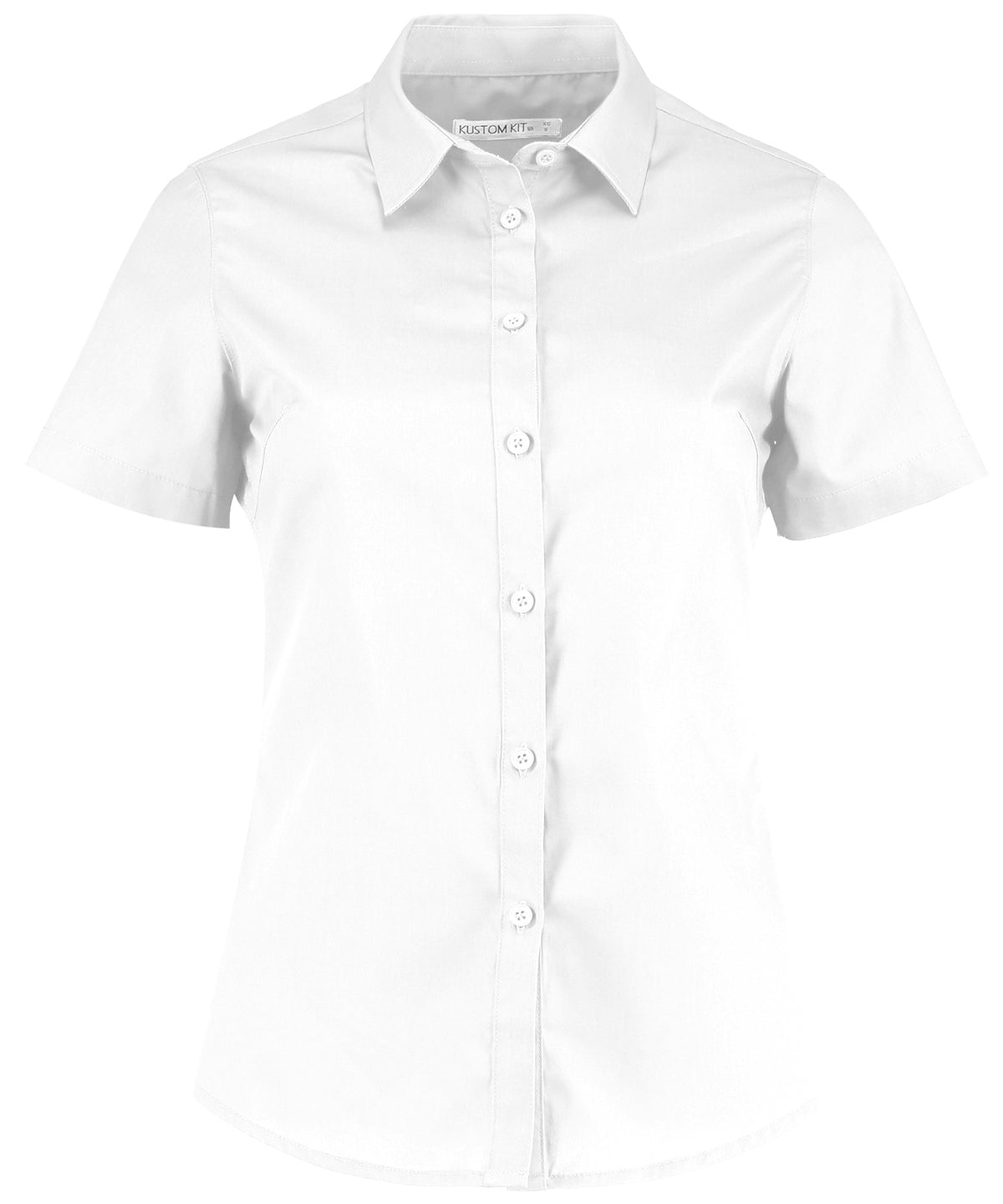 Kustom Kit KK241 Tailored Fit Short Sleeve Poplin Shirt Fused soft stand-up collar - COOZO