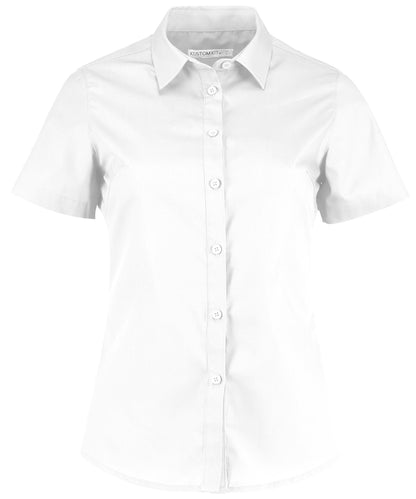 Kustom Kit KK241 Tailored Fit Short Sleeve Poplin Shirt Fused soft stand-up collar - COOZO