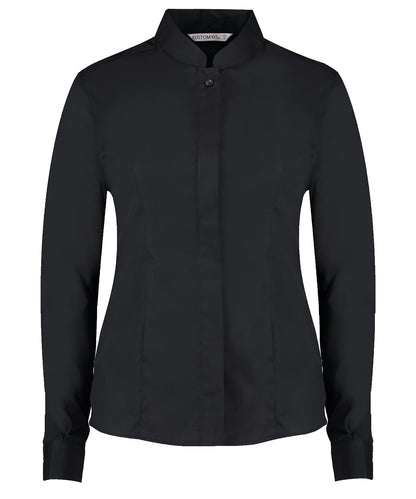 Kustom Kit KK261 Ladies Long Sleeve Tailored Mandarin Collar Shirt - COOZO