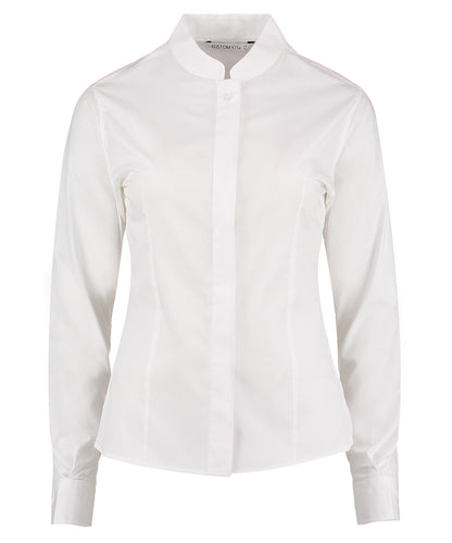 Kustom Kit KK261 Ladies Long Sleeve Tailored Mandarin Collar Shirt - COOZO