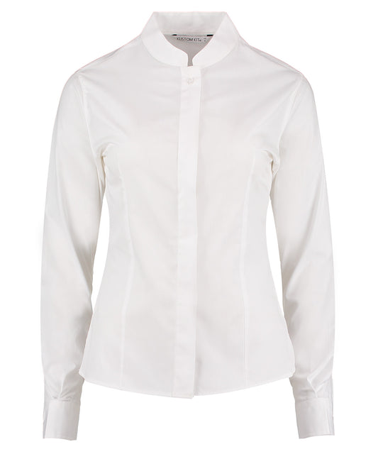 Kustom Kit KK261 Ladies Long Sleeve Tailored Mandarin Collar Shirt - COOZO