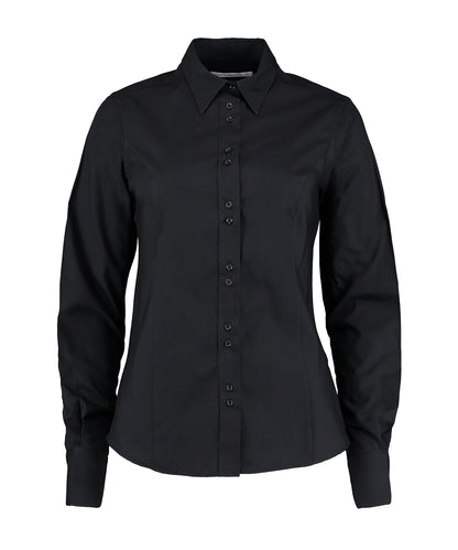 Kustom Kit KK388 Ladies Long Sleeve Tailored City Business Shirt 100% cotton - COOZO