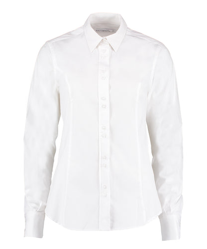 Kustom Kit KK388 Ladies Long Sleeve Tailored City Business Shirt 100% cotton - COOZO