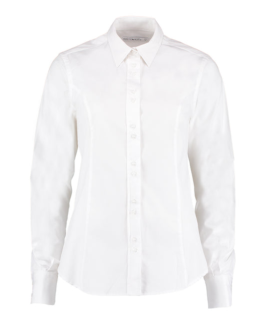 Kustom Kit KK388 Ladies Long Sleeve Tailored City Business Shirt 100% cotton - COOZO