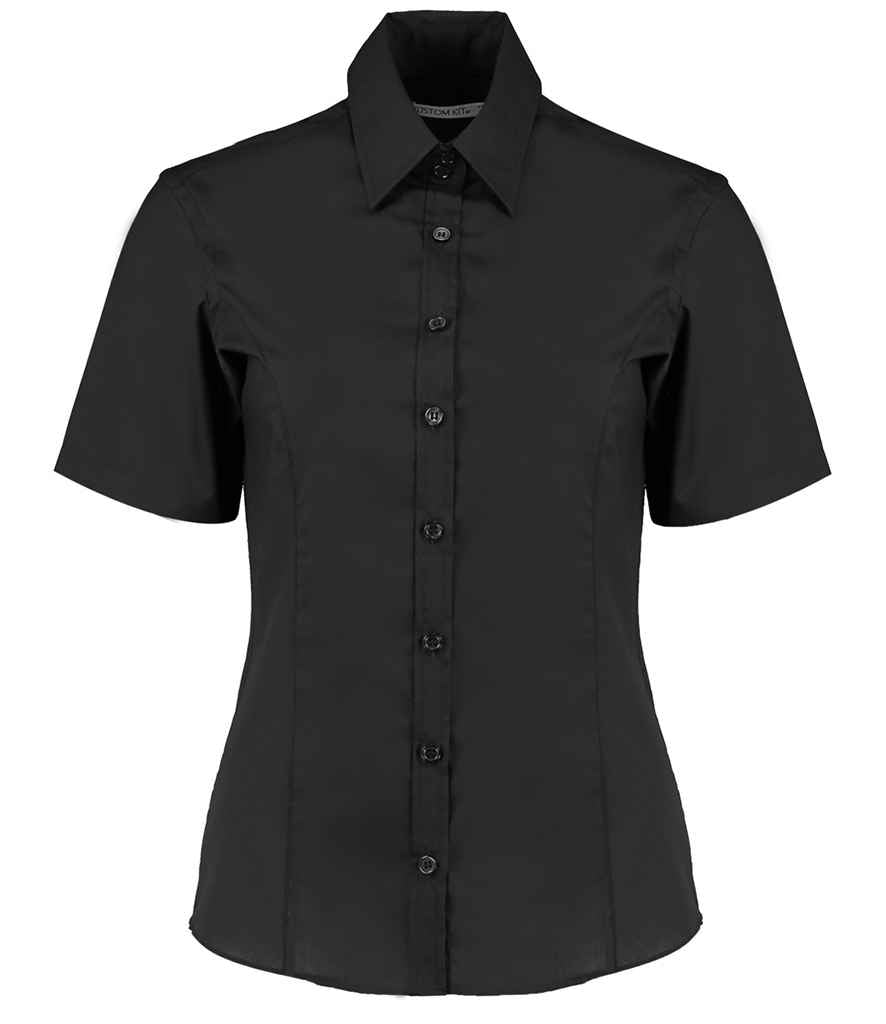 Kustom Kit KK742 Tailored Fit Short Sleeve Business Shirt Fused stand up collar - COOZO