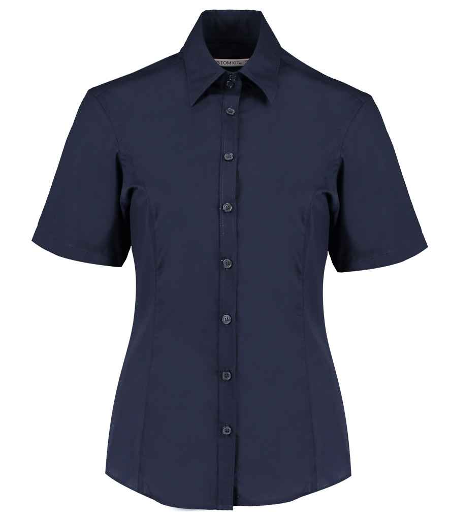 Kustom Kit KK742 Tailored Fit Short Sleeve Business Shirt Fused stand up collar - COOZO