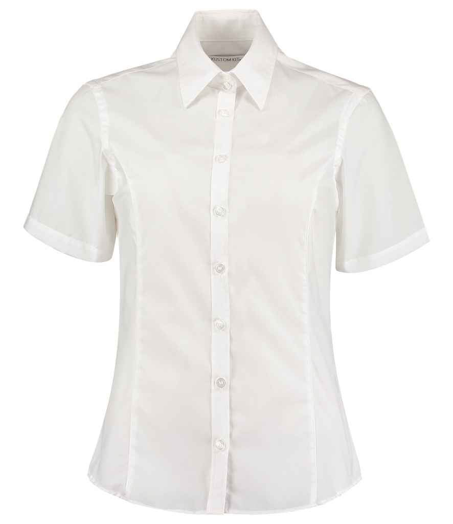 Kustom Kit KK742 Tailored Fit Short Sleeve Business Shirt Fused stand up collar - COOZO
