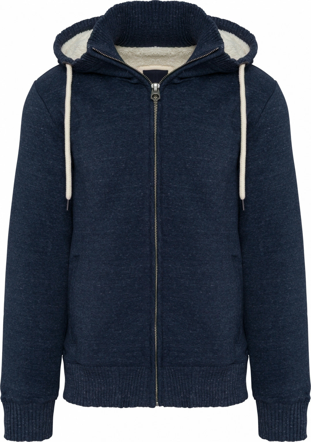 Kariban KV2312 Vintage sherpa-lined fleece jacket ribbed neck - COOZO