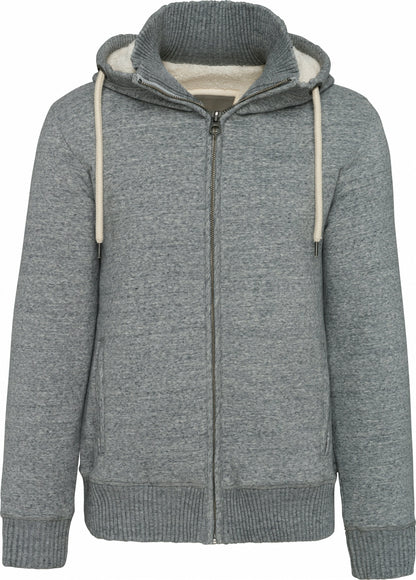 Kariban KV2312 Vintage sherpa-lined fleece jacket ribbed neck - COOZO