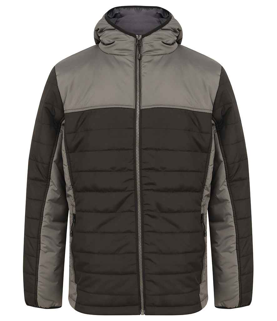 Finden & Hales LV660 HOODED CONTRAST PADDED JACKET - COOZO