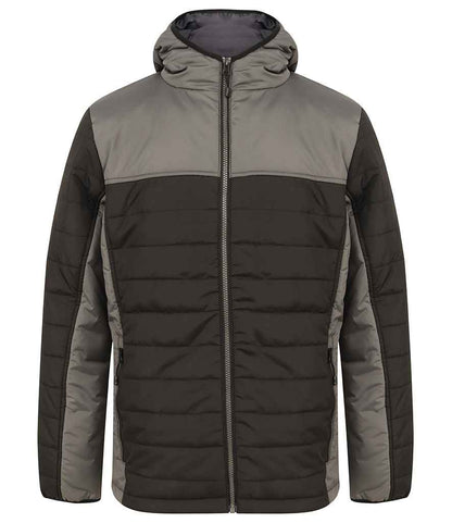 Finden & Hales LV660 HOODED CONTRAST PADDED JACKET - COOZO