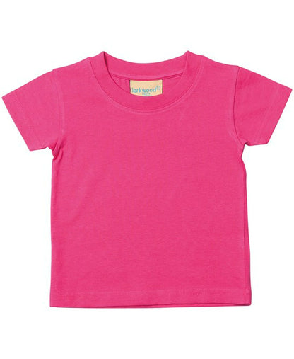 Larkwood LW020 Baby/Toddler lightweight crew neck T-Shirt 100% Cotton single Jersey Light Color - COOZO