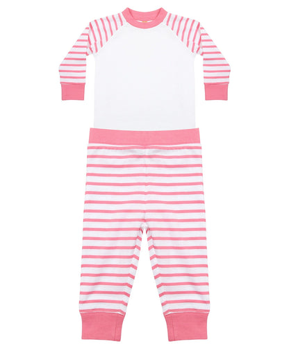 Larkwood LW072 Baby/Toddler Striped Pyjamas - COOZO