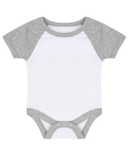 Larkwood LW502 Essential Short Sleeve Baby Baseball Bodysuit - COOZO