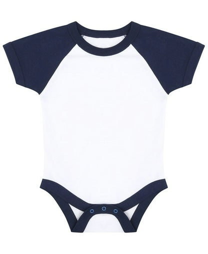 Larkwood LW502 Essential Short Sleeve Baby Baseball Bodysuit - COOZO