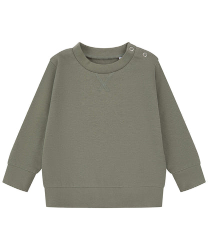 Larkwood LW800 Kids Sustainable Sweatshirt V detail at front neck - COOZO