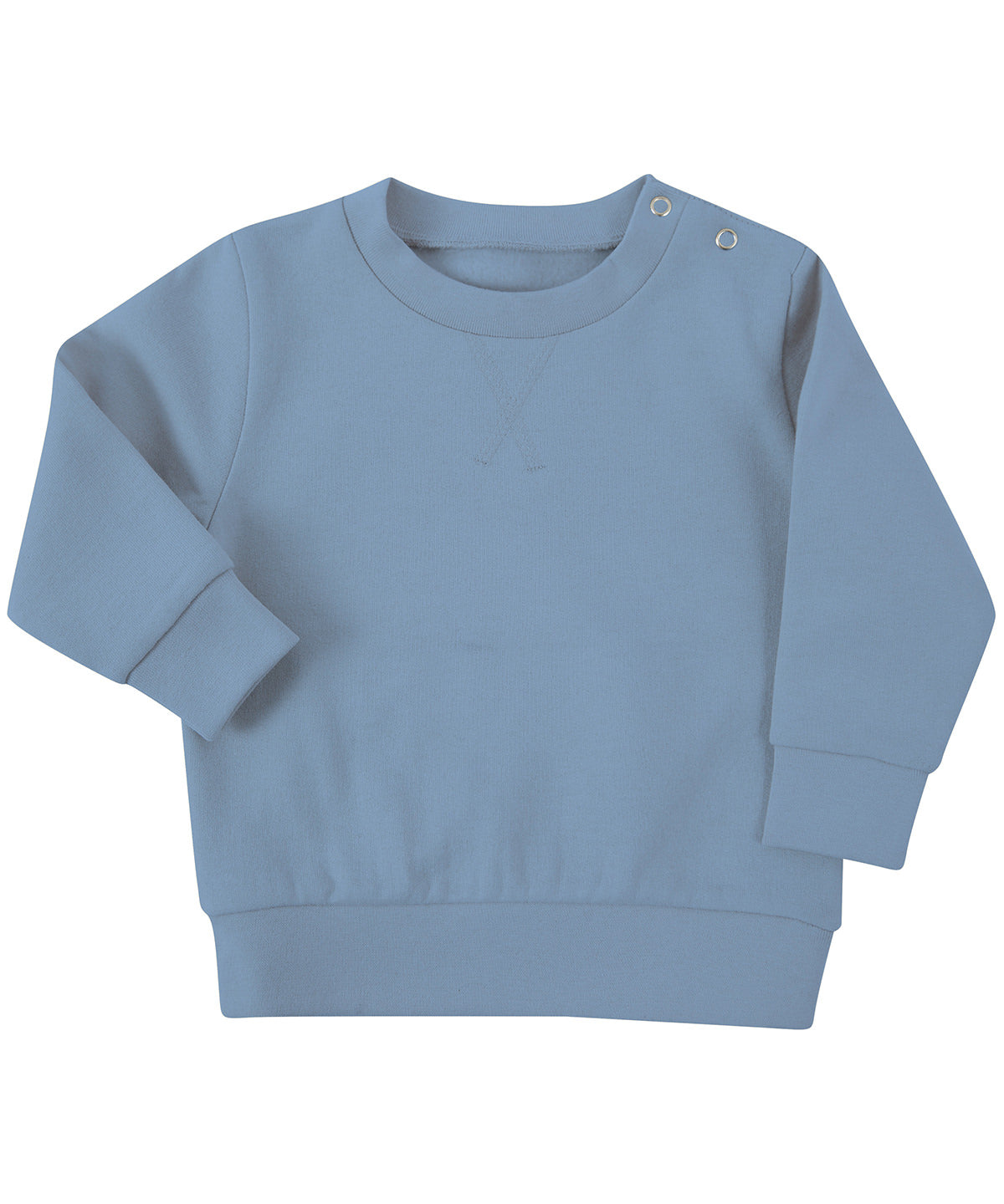 Larkwood LW800 Kids Sustainable Sweatshirt V detail at front neck - COOZO