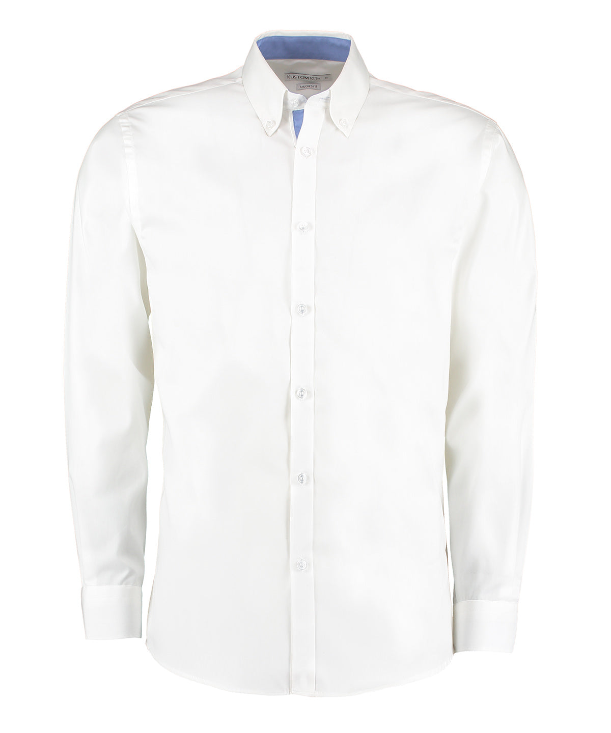 Kustom Kit KK190 Tailored Fit Long Sleeve Premium Contrast Oxford Button Down Collar Shirt - COOZO