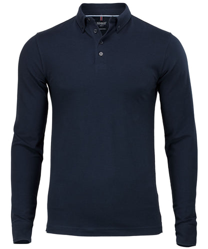 Nimbus NB71M Carlington deluxe long sleeve polo comfortable cotton-lycra - COOZO