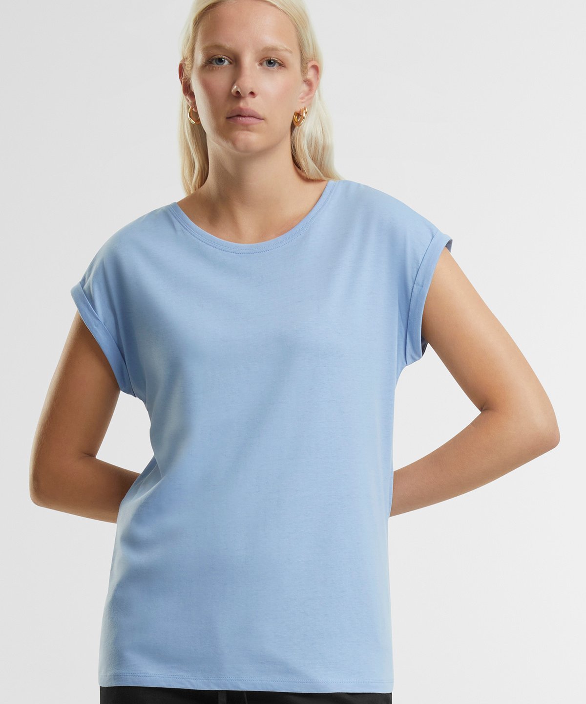 COOZO-Women’s regular extended shoulder tee