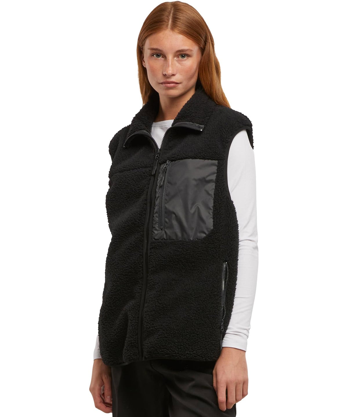 COOZO-Bonded sherpa vest