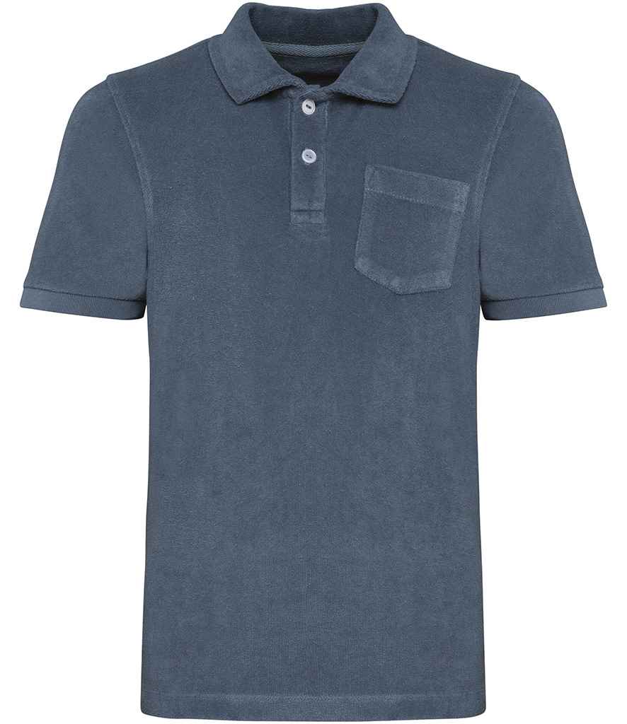 Native Spirit NS218 Kids Eco Friendly Terry Towel Polo Shirt - COOZO