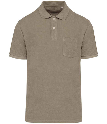 Native Spirit NS227 Terry Towel Polo Shirt - COOZO