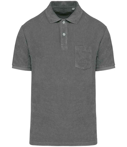 Native Spirit NS227 Terry Towel Polo Shirt - COOZO