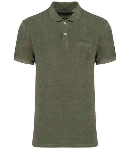 Native Spirit NS227 Terry Towel Polo Shirt - COOZO