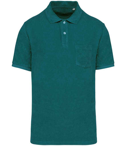 Native Spirit NS227 Terry Towel Polo Shirt - COOZO