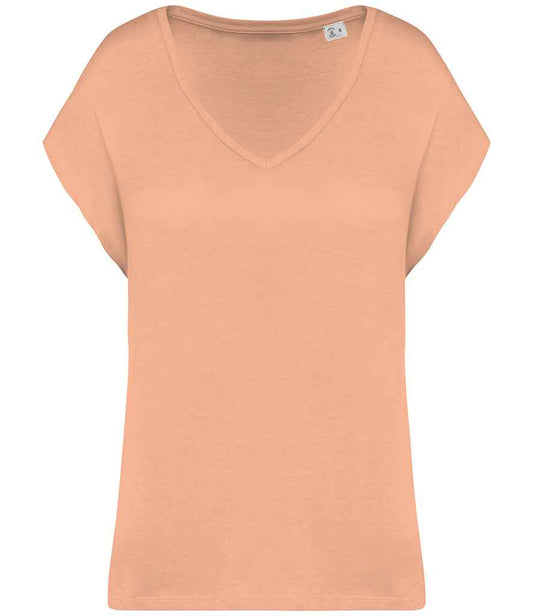 Native Spirit NS312 Ladies Oversized V Neck T-Shirt - COOZO