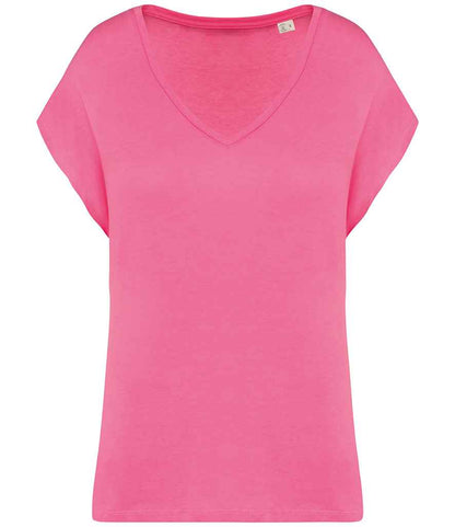 Native Spirit NS312 Ladies Oversized V Neck T-Shirt - COOZO